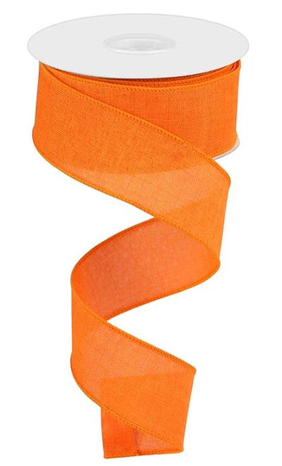 a spiral orange ribbon with a white spool at the top.