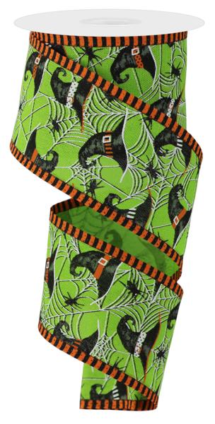 a roll of green and black halloween wrapping tape