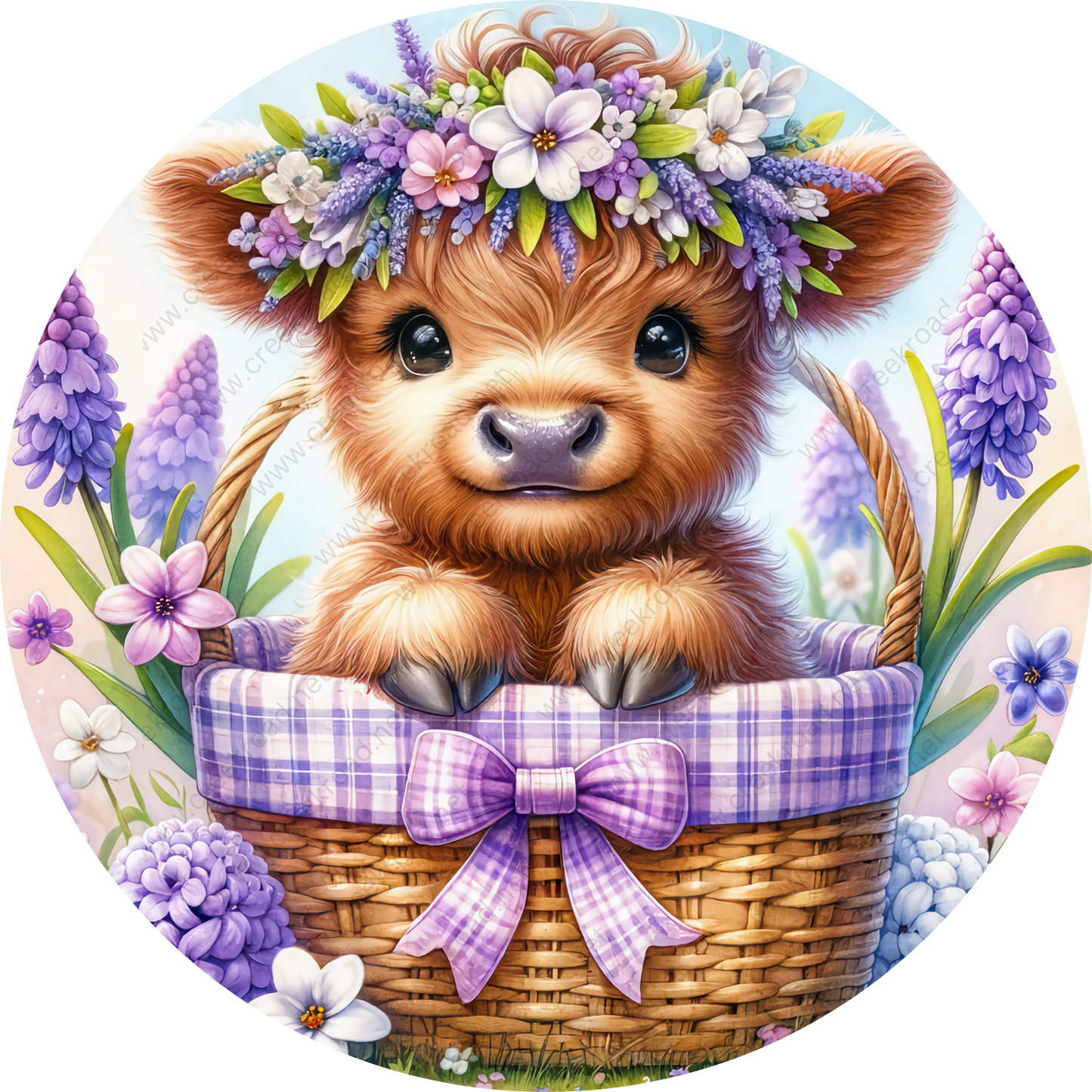 a painting of a baby bear in a basket