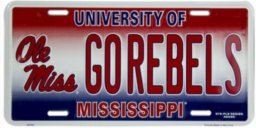a mississippi license plate with the word mississippi on it