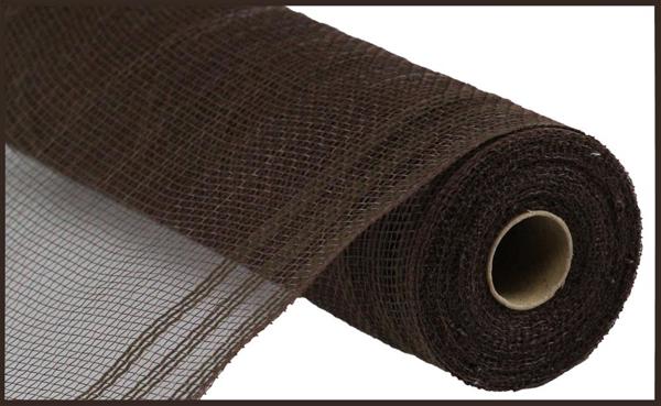 a roll of brown mesh on a white background