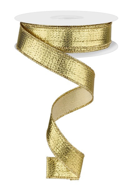 a gold ribbon on a white background