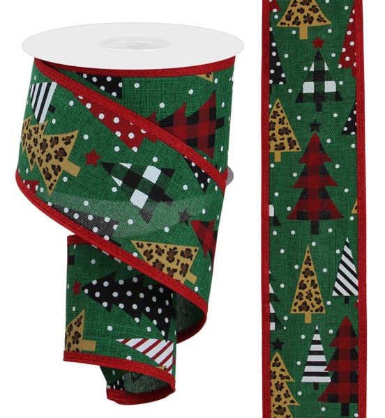 a roll of christmas ribbon next to a roll of ribbon