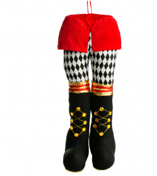 a pair of black and white checkered socks