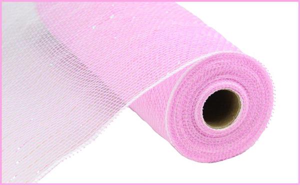a roll of pink tulle on a white background