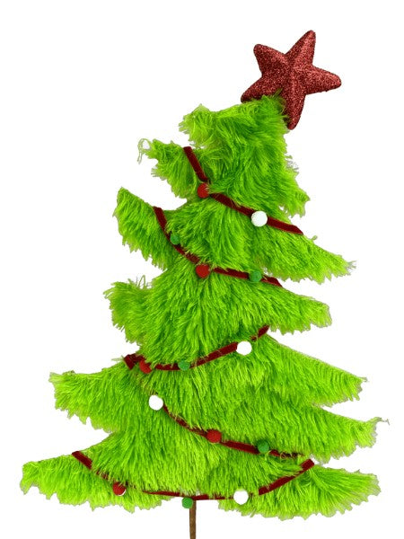 a green christmas tree with a star on top