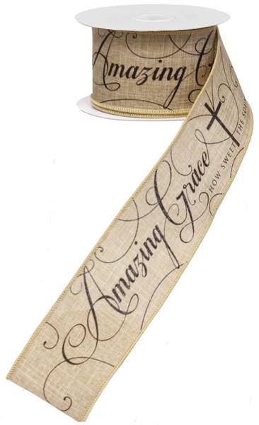 a ribbon with the words amazing grace printed on it