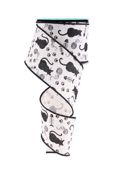 a black and white cat design on a white background