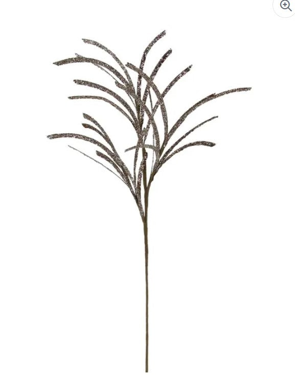 A single, stylized branch with a dark, textured appearance, resembling a plant or tree-like structure.