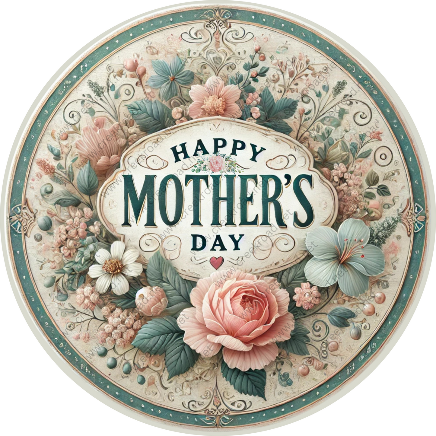 a happy mother's day sign with flowers on it