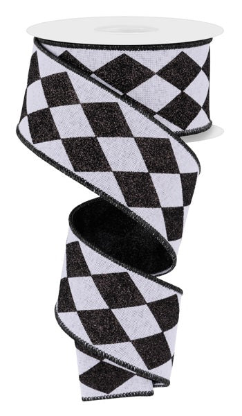 a black and white checkered ribbon on a white background