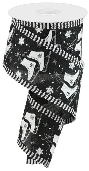 a roll of black and white christmas paper
