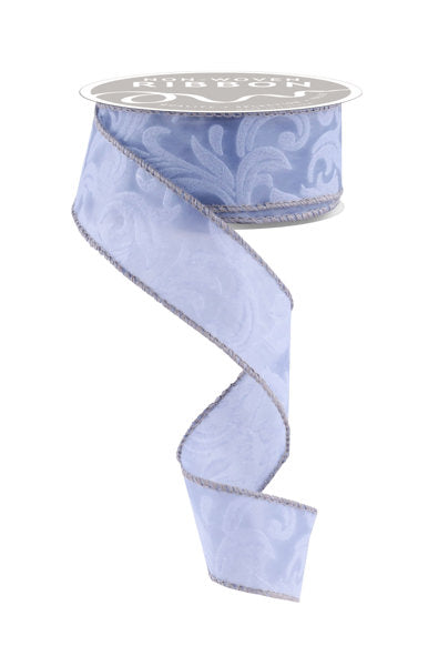 a roll of blue ribbon on a white background