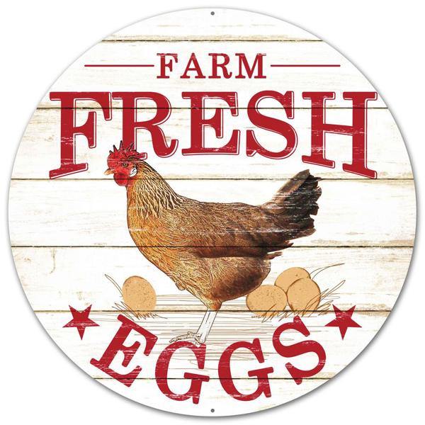 a sign that says farm fresh eggs on it