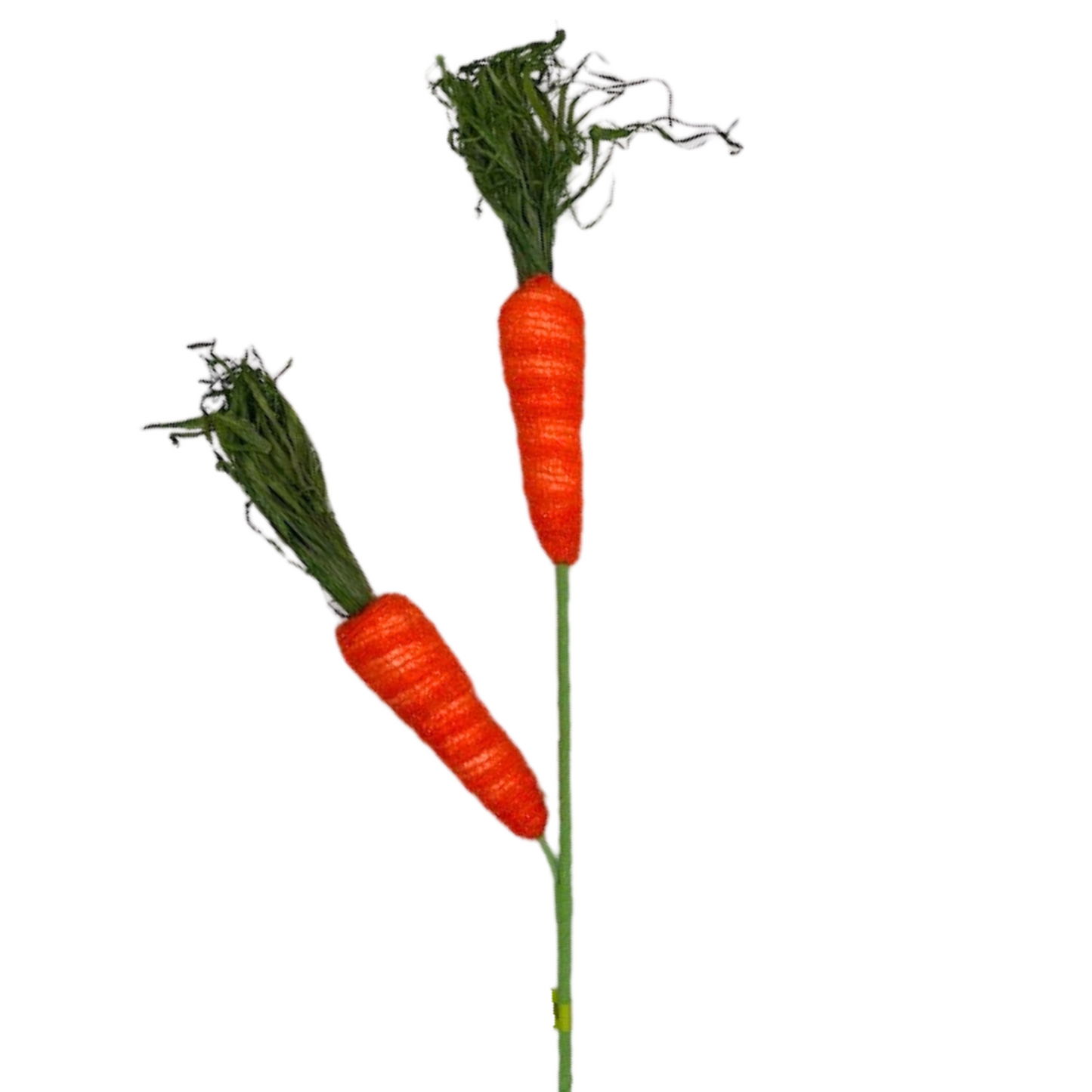 a couple of carrots that are on a stick