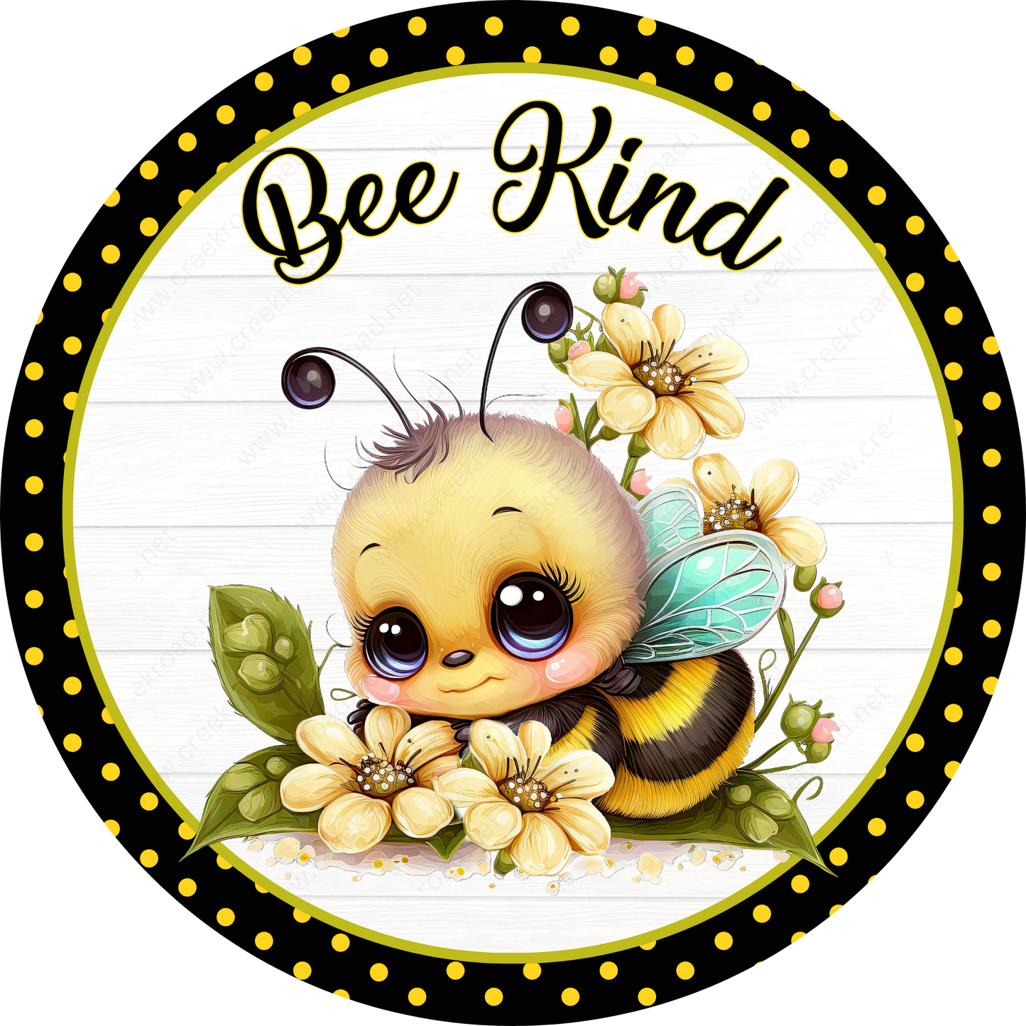 a picture of a bee with flowers and the words be kind