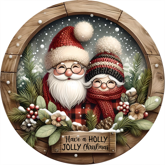 a picture of a couple of santa clauses