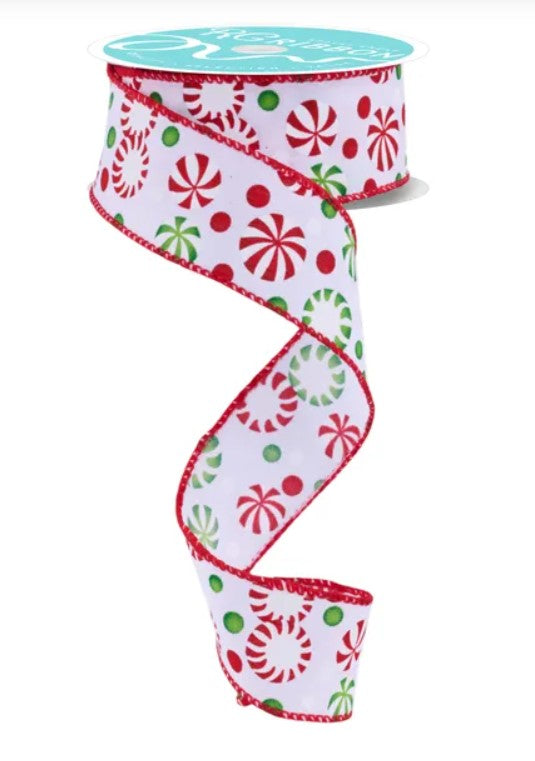 1.5" X 10Yd Wired Ribbon-Christmas Candy-RGF14268R