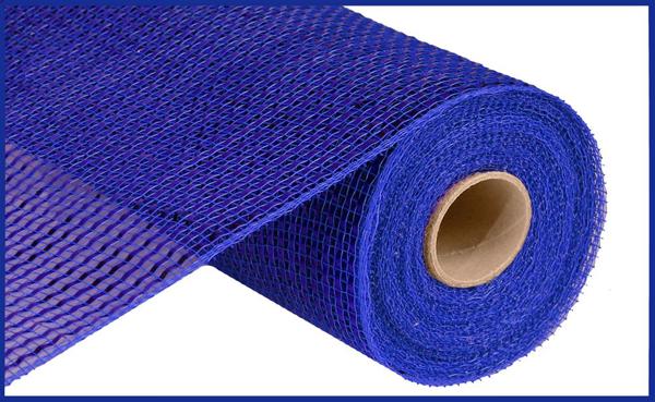 a roll of blue mesh on a white background