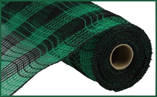a roll of green mesh on a white background