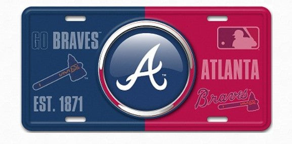 a atlanta braves license plate is shown