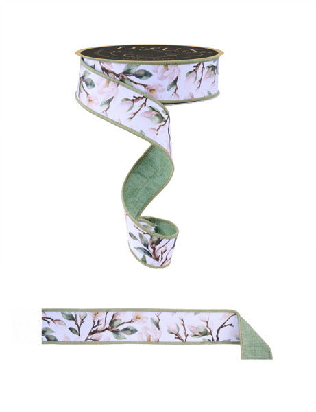 a ribbon with a tree design on it