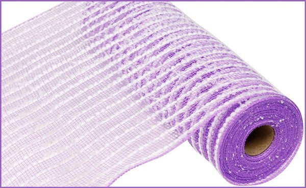 a roll of purple mesh fabric on a white background