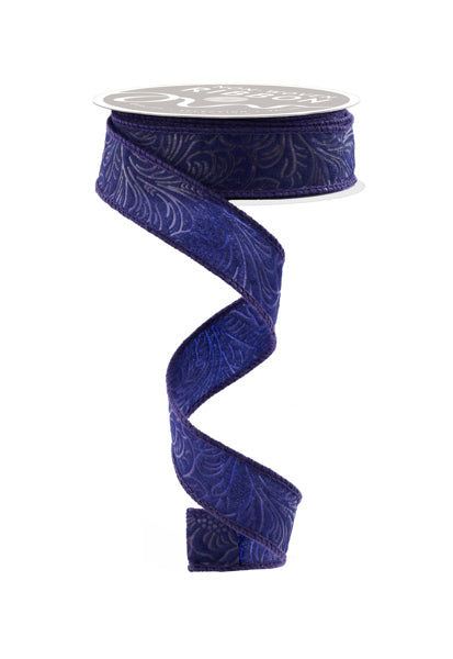 a roll of blue ribbon on a white background