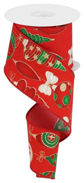 2.5" X 10Yd Wired Ribbon-Hanging Christmas Ornaments-RGC168824-Christmas