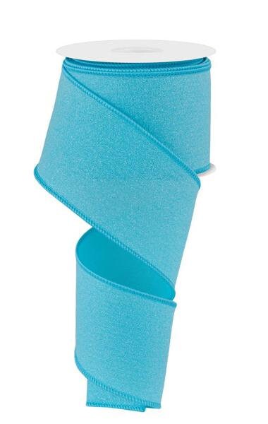 2.5" X 10Yd Wired Ribbon-Crystal Shine-Light Blue-RGE199514-Wreaths-Crafts-Decor-Seasonal