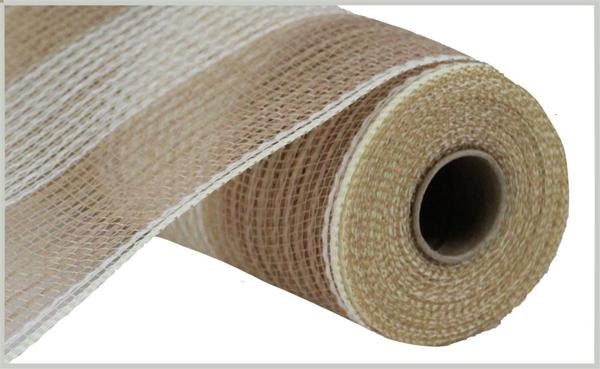 10.25" x 10yd Faux Jute/Pp Small Check-Natural/Cream-RY831454