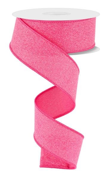 1.5" X 10Yd Wired Ribbon-Crystal Shine-Fuchsia-RGE199407-Wreaths-Crafts-Decor-Seasonal