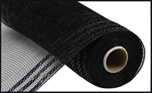 A roll of black mesh or black fabric with a white center hole.