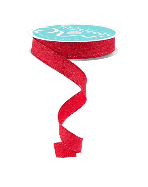 a red ribbon with a white background