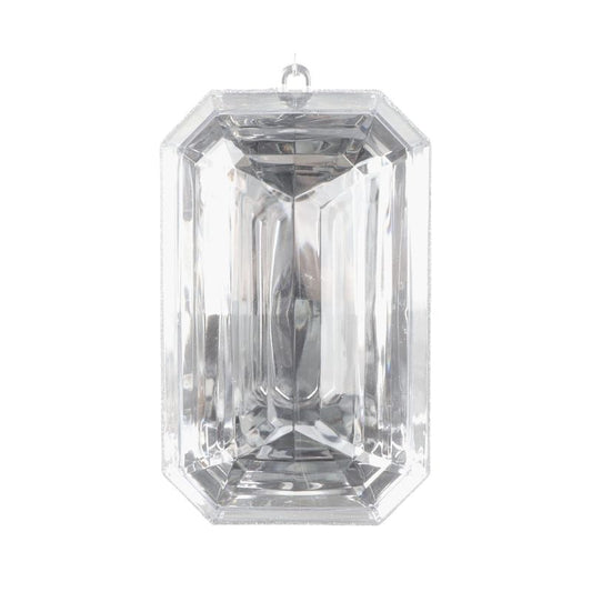 an emerald cut diamond on a white background