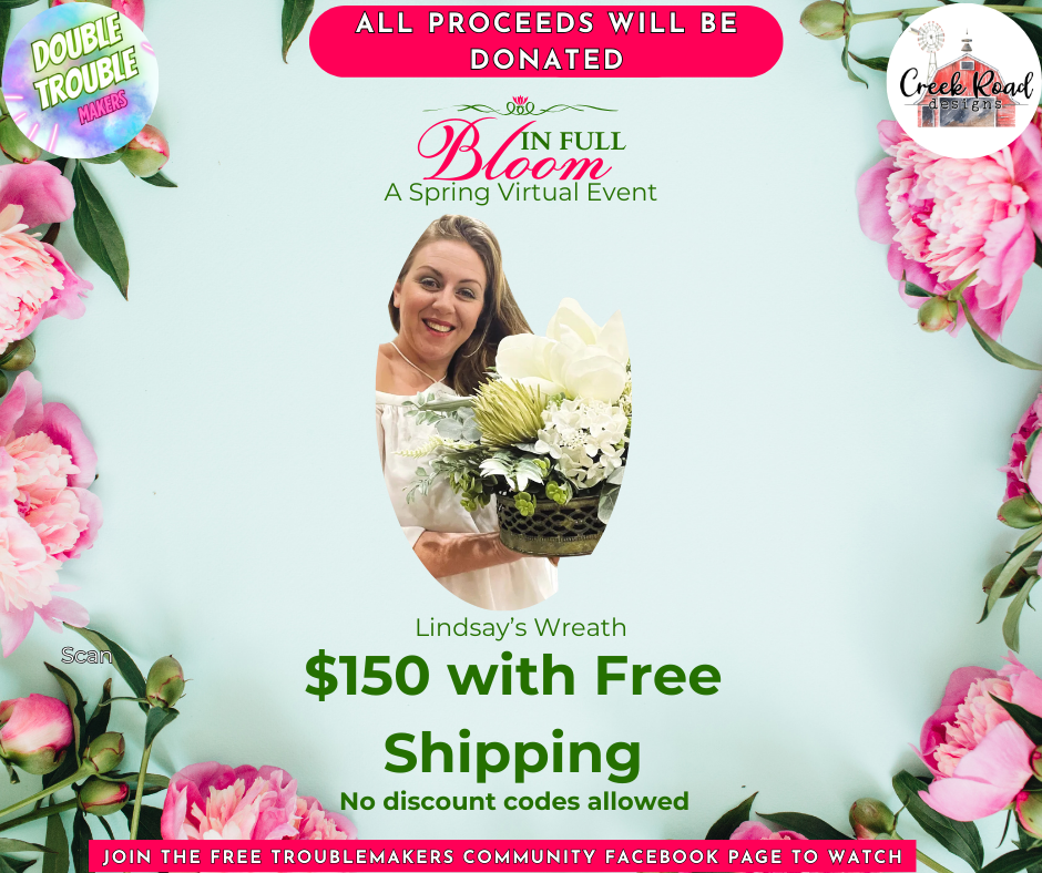 In Full Bloom Event-Lindsay's Finished Wreath