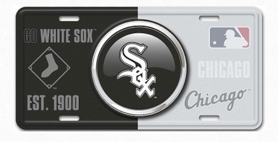 a chicago white sox license plate is shown