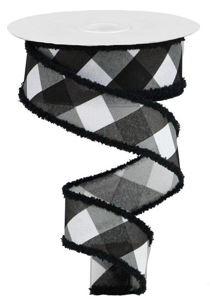 a black and white checkered ribbon on a white background