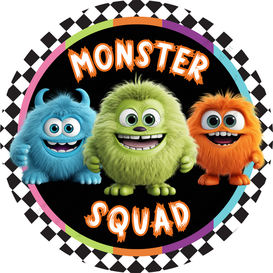 a group of cartoon monsters sitting next to each other