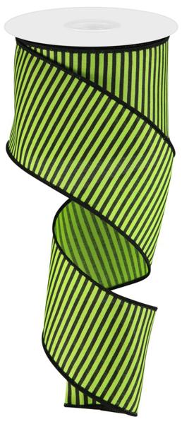 a green and black striped ribbon on a white background