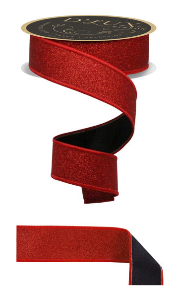 a red ribbon with a black ribbon on it