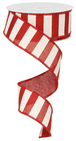 a red and white striped ribbon on a white background