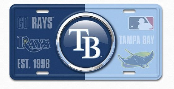 a tampa rays license plate with the tampa rays on it