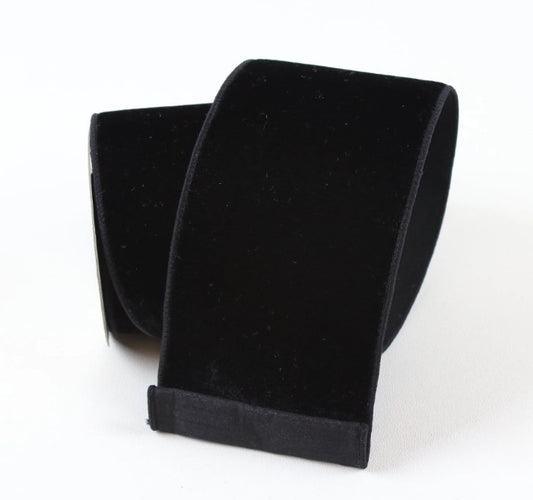 A black velvet ribbon is shown in the image.
