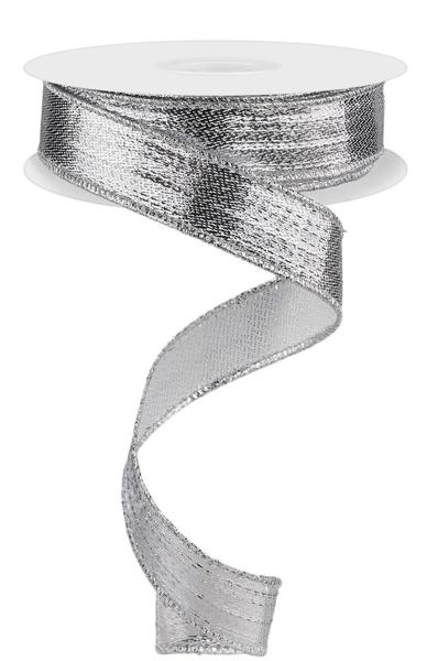 a silver ribbon on a white background