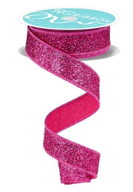 A pink glittery ribbon is shown in the image.