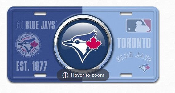 a toronto blue jackets license plate with the toronto blue jackets on it
