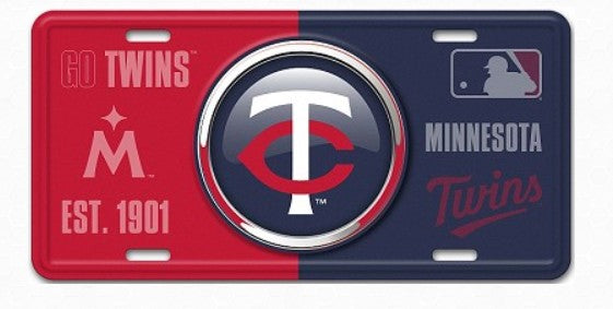 a minnesota twins license plate with the minnesota twins on it
