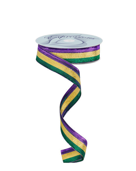 a purple, yellow and green ribbon on a white background