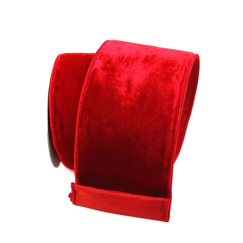 a close up of a red tie on a white background
